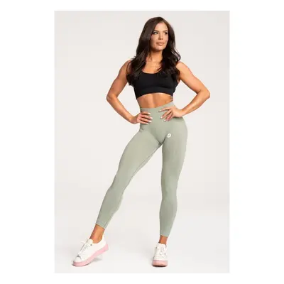 Bezešvé legíny Gym Glamour Scrunch zelené, XS