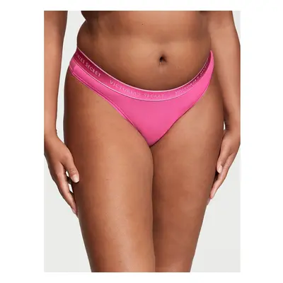 Tanga Victoria's Secret bavlněné sytě růžové, M