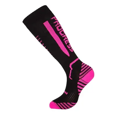 Kompresní podkolenky COMPRESS SOX černá/neon růžová, 45-47