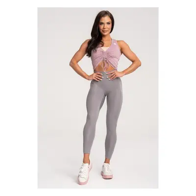 Sportovní legíny Gym Glamour Classic šedé, XS