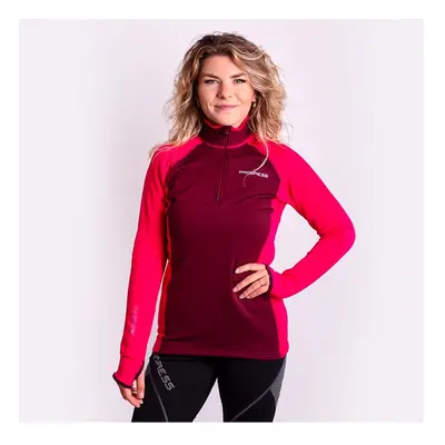 Dámská funkční sportovní mikina TISPA ZIP fuchsie/švestka, S