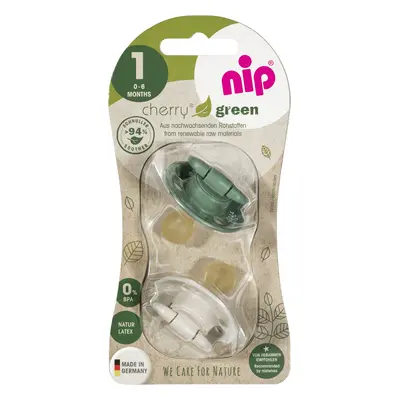 NIP GREEN line šidítko kaučuk,0-6m, 2ks, green/beige xx