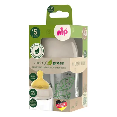 NIP CHERRY GREEN láhev sklo,široká,kaučuk-S,120ml,holka xx