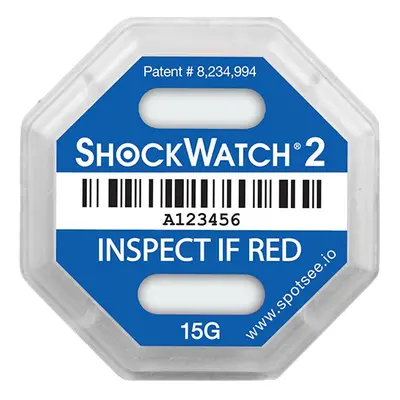 Indikátor nárazu Shockwatch2 - 15 g, modrý