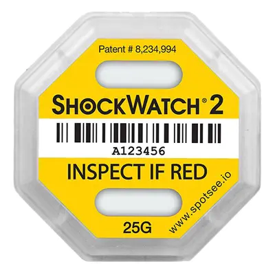 Indikátor nárazu Shockwatch2 - 25 g, žlutý