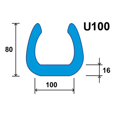 Pěnový polyetylén Profil U=100 (1ks=2bm) - 5 ks