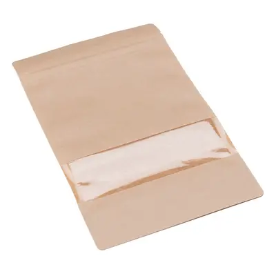 100 ks - Doypack sáček s malým okénkem 180 x 290 + 90 mm, 1000 ml, KRAFT/PET/CPP