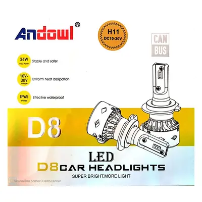 FOYU FOD8 LED autožárovka headligts H11 CANBUS 10-30V 36W