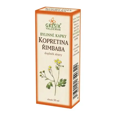 Grešík Bylinné kapky Kopretina řimbaba kapky 50 ml