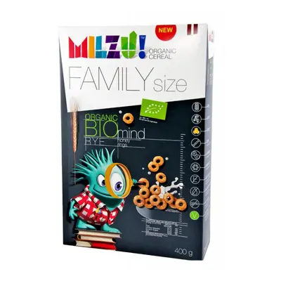 Milzu! - BIO Cereální kroužky s medem 400g