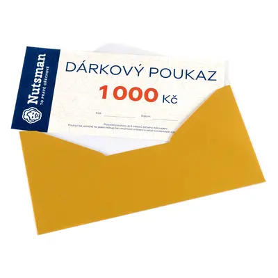 Nutsman Dárkový tištěný poukaz 1000 Kč