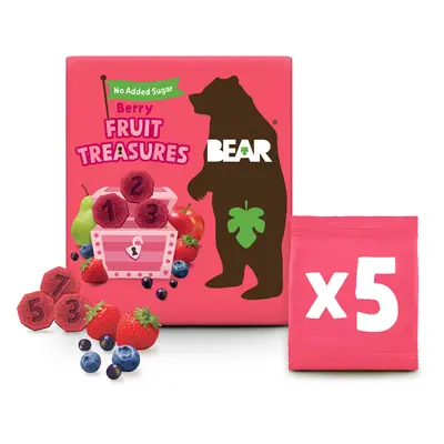 BEAR Fruit Treasures Berry jahoda a borůvka 5x 20g