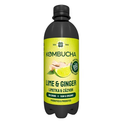 Long Lige Biotea LONG LIFE BIOTEA Kombucha Zelený čaj limetka a zázvor 500 ml