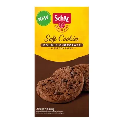 Schar Schär Soft Cookie Double chocolate čokoládové sušenky bez lepku 210 g (6x35g)