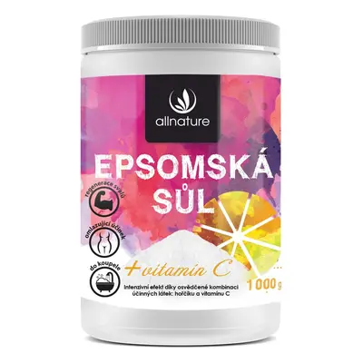 Allnature Epsomská sůl Vitamín C 1000 g