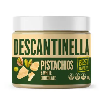 Potraviny bez palmového oleje: DESCANTI Descantinella Pistachio & White Chocolate 300 g