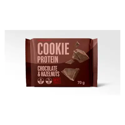 Potraviny bez palmového oleje: DESCANTI Cookie Protein Chocolate & Hazelnuts 70 g