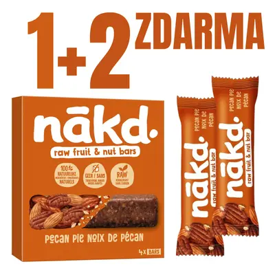 NAKD Pecan Pie 4x 35G + 2ks NAKD 35g tyčinka ZDARMA