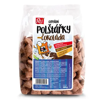 REJ Cereální polštářky s čokoládovou příchutí 500g