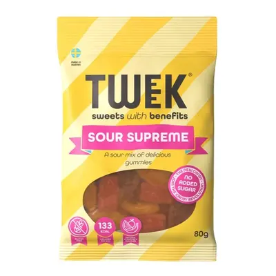 TWEEK SOUR SUPREME Želé bonbony bez přidaného cukru 80 g