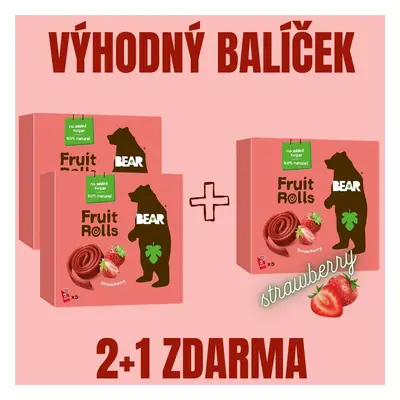 YOYO Bear Strawberry Jahoda 5 x 20 g 2+1 ZDARMA