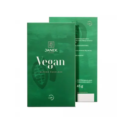 JANEK Vegan - Bean to bar mléčná čokoláda 45 g