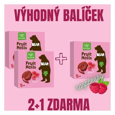 YOYO Bear Raspberry Malina 5 x 20 g 2+1 ZDARMA