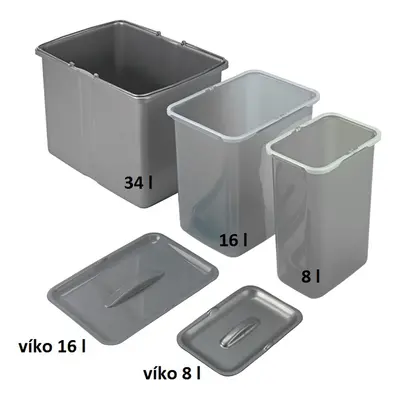 Víko koše pro volně stojící koše Sinks 8 L