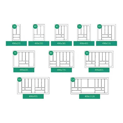 In-Design Příborník UNI 490 mm šedá metalíza - různé šířky Šířka příborníku (mm): 900 - 935