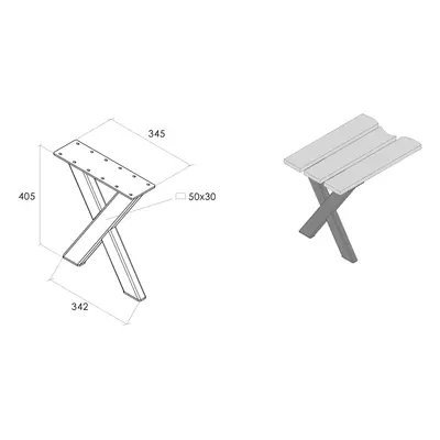 In-Design Podnož k lavici Industry X, výška 405 mm bílá matná