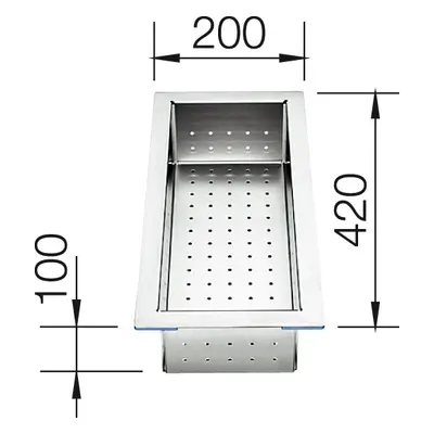 BLANCO Miska děrovaná nerez pro ZEROX a CLARON 420x200x100