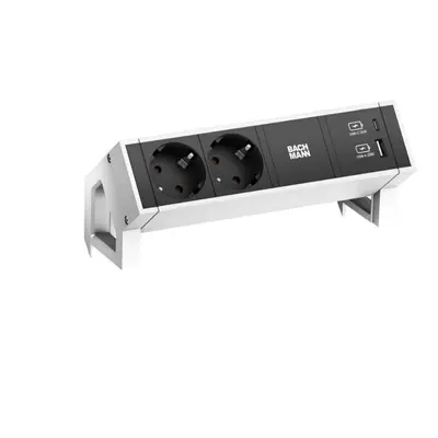 Zásuvka Bachmann 902.950 Desk 2 - 2x 230V + USB nab. A+C bílá