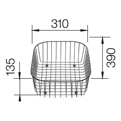 BLANCO Koš na nádobí PLUS,MEDIAN,TIPO,VIVA 390x310x135