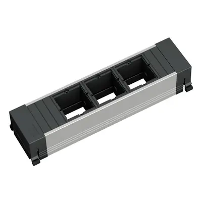 BACHMANN Zásuvková jednotka POWER FRAME 3x uživ. modul profil hliník 916.010