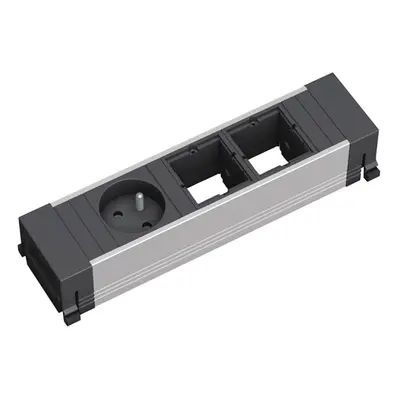 BACHMANN Zásuvková jednotka POWER FRAME 2x uživ. modul, 1x 230V profil hliník 916.003