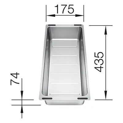 BLANCO Miska nerez pro SUBLINE 435x175x74