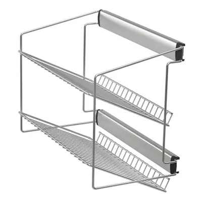 Úložný dvoupatrový koš Barva koše: stříbrná