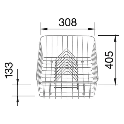 BLANCO Koš na nádobí nerez pro CLASSIC 405x308x133