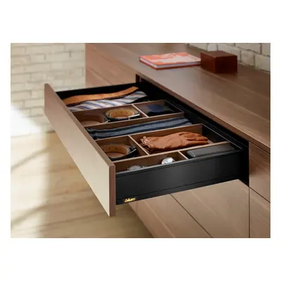 BLUM Zásuvka Legrabox, délka 600 mm, nosnost 70 kg - barva černá karbon Výška zásuvky [mm]: Výšk