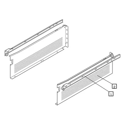 BLUM Metabox 150x450 mm bílý