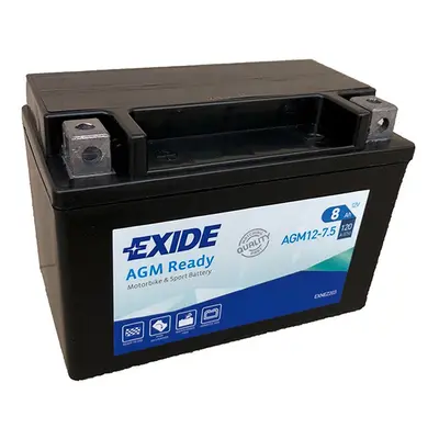 Motobaterie EXIDE BIKE AGM Ready 8Ah, 12V, AGM12-7.5 (YTX9-BS)