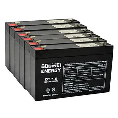 Baterie pro UPS (6x Goowei Energy OT7-6 F1)