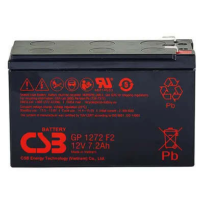 CSB GP1272 F2 12V 7,2Ah APC RBC110