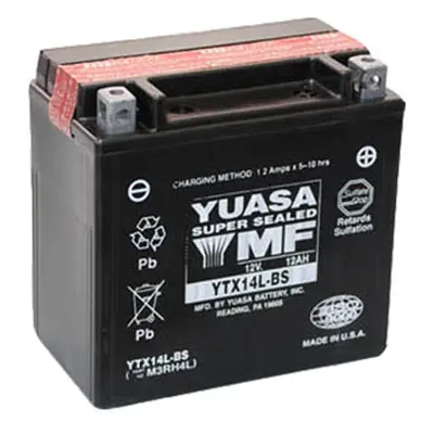 Motobaterie YUASA (originál) YTX14L-BS, 12V, 12Ah