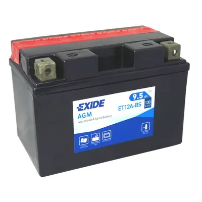 Motobaterie EXIDE ET12A-BS, 12V, 9.5Ah, 130A