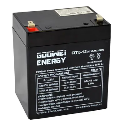 Goowei Energy OT5-12 F2 12V 5Ah APC RBC29