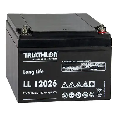 TRIATHLON LL12026 (12V - 26Ah) Záložní baterie "long life"