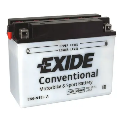 Motobaterie EXIDE BIKE Conventional 20Ah, 12V, E50-N18L-A