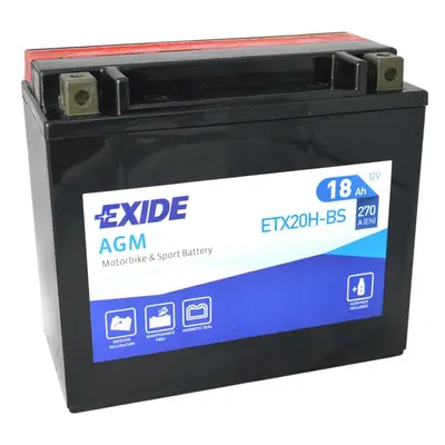 Motobaterie EXIDE ETX20H-BS, 12V, 18Ah, 270A