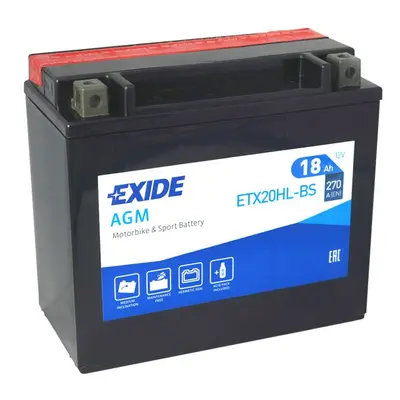 Motobaterie EXIDE ETX20HL-BS, 12V, 18Ah, 270A